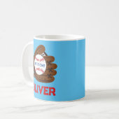 Personalisierter Baseball des Pitcher Boy Kaffeetasse (Vorderseite Links)