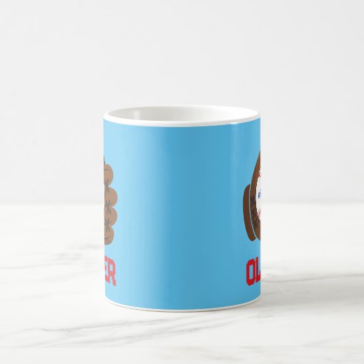 Personalisierter Baseball des Pitcher Boy Kaffeetasse (Mittel)