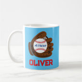 Personalisierter Baseball des Pitcher Boy Kaffeetasse (Links)