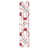 Personalisierter Baseball Design Table Runner Kurzer Tischläufer (Vorderseite)