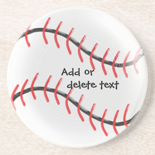 Personalisierter Baseball-Entwurf Getränkeuntersetzer (Vorne)