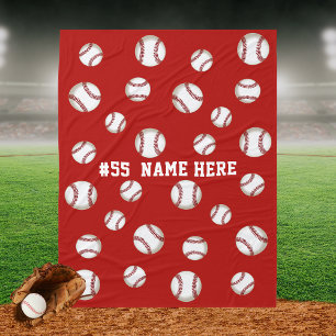 Personalisierter Baseball Fleece Blanket TEXT, FAR