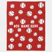 Personalisierter Baseball Fleece Blanket TEXT, FAR (Vorderseite)
