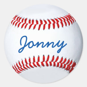 Personalisierter Baseball-Foto-Aufkleber Runder Aufkleber