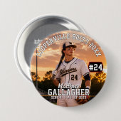 Personalisierter Baseball-Foto-Button Button (Vorne & Hinten)