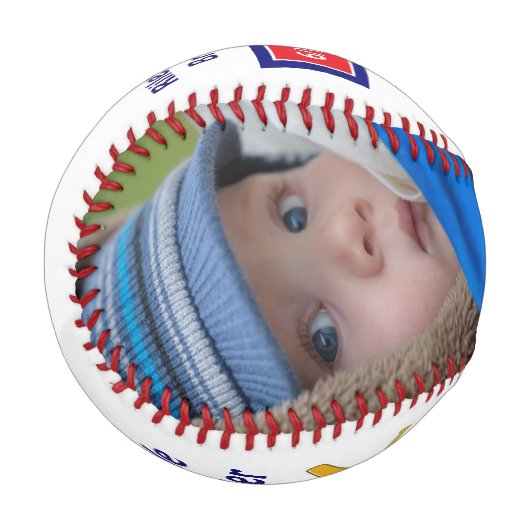 Personalisierter Baseball für Geschenke für Neugeb (Vorderseite Links)