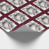 Personalisierter Baseball Geschenkpapier (Ecke)