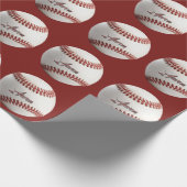 Personalisierter Baseball Geschenkpapier (Ecke)