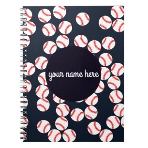 Personalisierter Baseball-gewundenes Notizbuch Notizblock