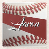 Personalisierter Baseball Glasuntersetzer (Vorderseite)