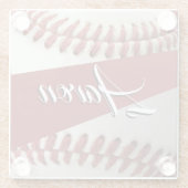 Personalisierter Baseball Glasuntersetzer (Rückseite)