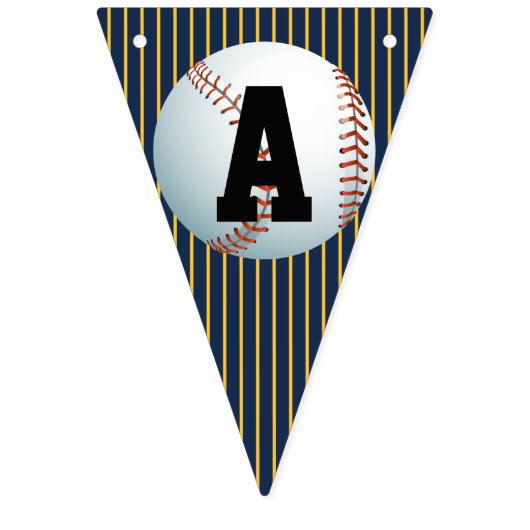 Personalisierter Baseball-Glückwunsch zum Geburtst Wimpelkette (Dritte Fahne)