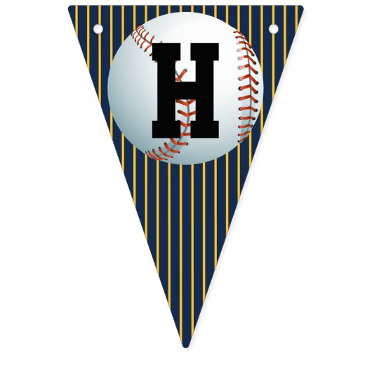 Personalisierter Baseball-Glückwunsch zum Geburtst Wimpelkette (Zweite Fahne)