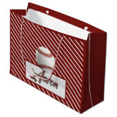 Personalisierter Baseball Große Geschenktüte (Vorderseite Schrägansicht)