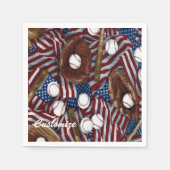 Personalisierter Baseball in den USA Napkins Serviette (Vorderseite)