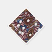 Personalisierter Baseball in den USA Napkins Serviette (Ecke)