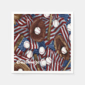 Personalisierter Baseball in den USA Napkins Serviette (Vorderseite)
