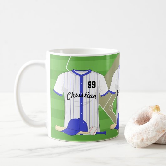Personalisierter Baseball Kaffeetasse (Mit Donut)