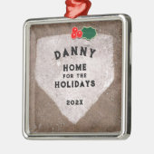 Personalisierter Baseball-Keepake Ornament Aus Metall (Links)