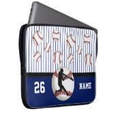 Personalisierter Baseball-Laptop-Kasten, Name und Laptopschutzhülle (Vorne Rechts)