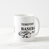 Personalisierter Baseball-Liebhaber-Becher Kaffeetasse (VorderseiteRechts)