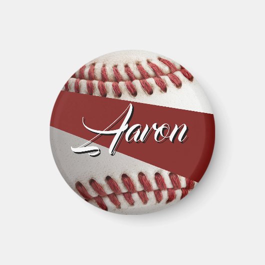 Personalisierter Baseball Magnet (Vorne)