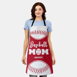 Personalisierter Baseball-Mama-Individuelle Name Schürze
