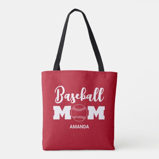 Personalisierter Baseball-Mama Tasche (Rückseite)