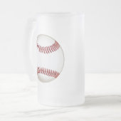 Personalisierter Baseball-mattierte oder andere Mattglas Bierglas (Vorderseite Links)