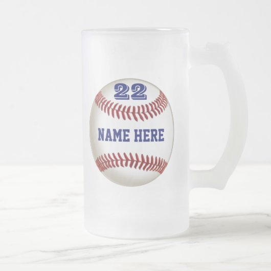 Personalisierter Baseball-mattierte oder andere Mattglas Bierglas (Rechts)