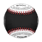 Personalisierter Baseball mit Firmenlogo und Text (Vorderseite)