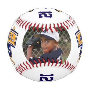 Personalisierter Baseball mit Foto - Dunkelblau
