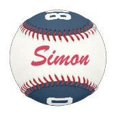 Personalisierter Baseball mit Name und Alter (Rückseite)