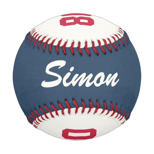 Personalisierter Baseball mit Name und Alter (Vorderseite)