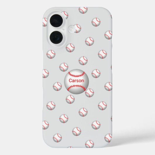 Personalisierter Baseball mit roten Stiften Case-Mate iPhone Hülle (Rückseite)