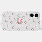 Personalisierter Baseball mit roten Stiften Case-Mate iPhone Hülle (Rückseite (Horizontal))