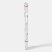 Personalisierter Baseball mit roten Stiften Case-Mate iPhone Hülle (Rückseite / Links)