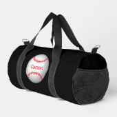 Personalisierter Baseball mit roten Stiften Duffle Bag (Rechte Ecke)