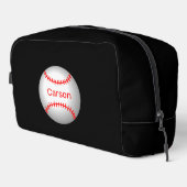 Personalisierter Baseball mit roten Stiften Waschbeutel (Rechte Ecke)