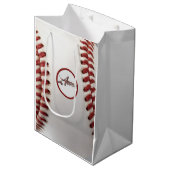 Personalisierter Baseball Mittlere Geschenktüte (Vorderseite Schrägansicht)