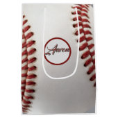 Personalisierter Baseball Mittlere Geschenktüte (Rückseite)