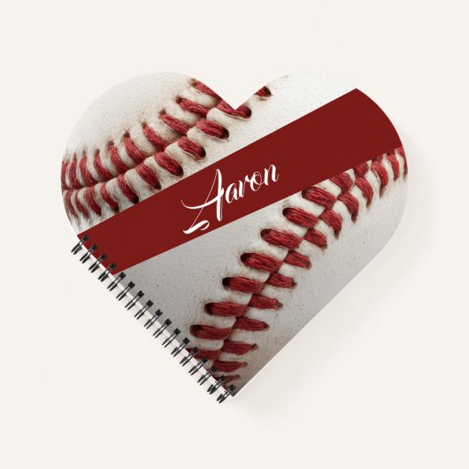 Personalisierter Baseball Notizblock (Vorderseite)