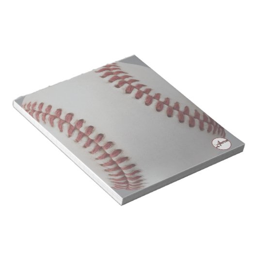 Personalisierter Baseball Notizblock (angewinkelt)