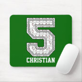 Personalisierter Baseball Nr. 5 Mousepad (Mit Mouse)