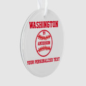 Personalisierter Baseball Ornament (Vorderseite)