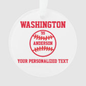 Personalisierter Baseball Ornament (Vorderseite)