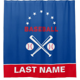 Personalisierter Baseball-Player Duschvorhang