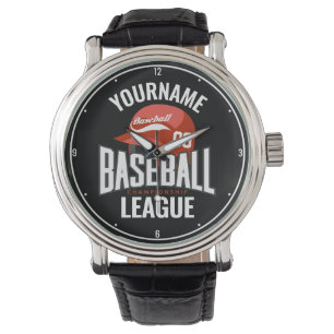 Personalisierter Baseball-Player-NAME-Team-Champ-C Armbanduhr