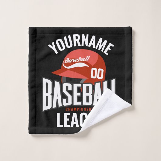 Personalisierter Baseball-Player-NAME-Team-Champ-C Badhandtuch Set (Waschlappen)