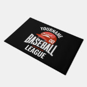 Personalisierter Baseball-Player-NAME-Team-Champ-C Fußmatte (Schrägansicht)